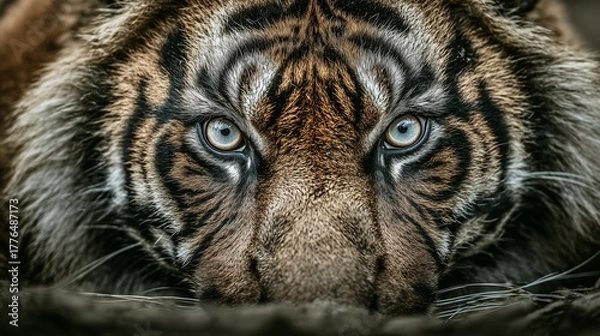 Fototapeta Intense Gaze of a Resting Tiger