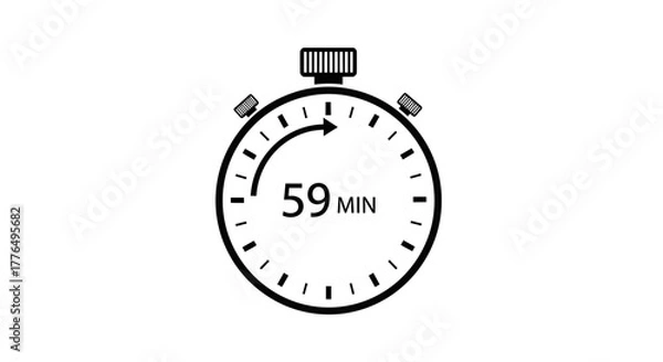 Obraz stopwatch isolated on white