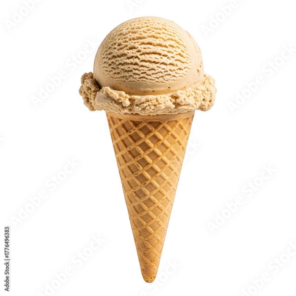 Fototapeta Delicious peanut butter ice cream cone a refreshing treat on a hot day illustration