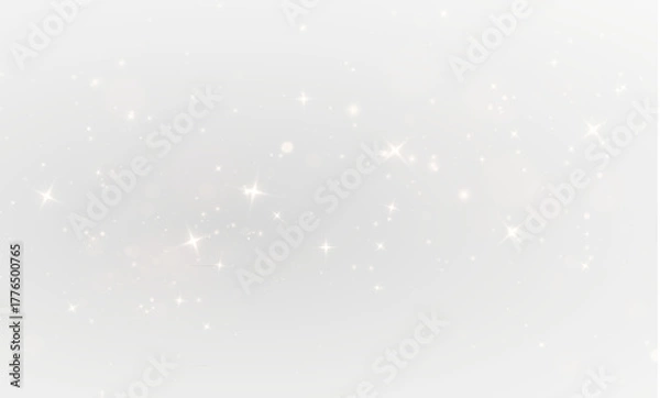 Obraz Abstract festive background with gold glitter, Christmas particles, glowing light flare, confetti, sparkle stars, magic dust, luxury texture, shiny glow, celebration illustration	