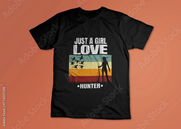 Obraz T-shirt design, girl, female, Woman hunter T-shirt