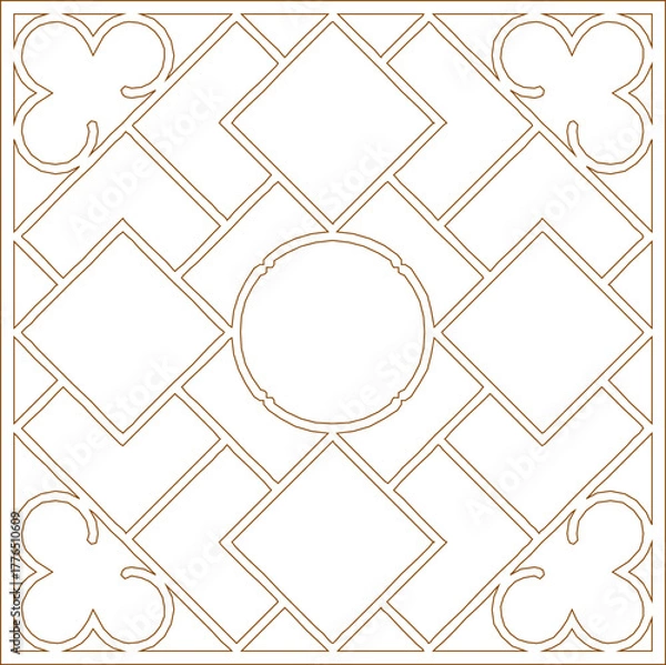 Fototapeta sketch vector illustration silhouette design decoration ornament decorative pattern background classic vintage ethnic traditional retro full of carvings