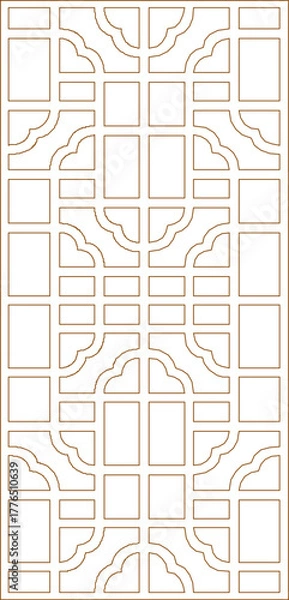 Fototapeta sketch vector illustration silhouette design decoration ornament decorative pattern background classic vintage ethnic traditional retro full of carvings 