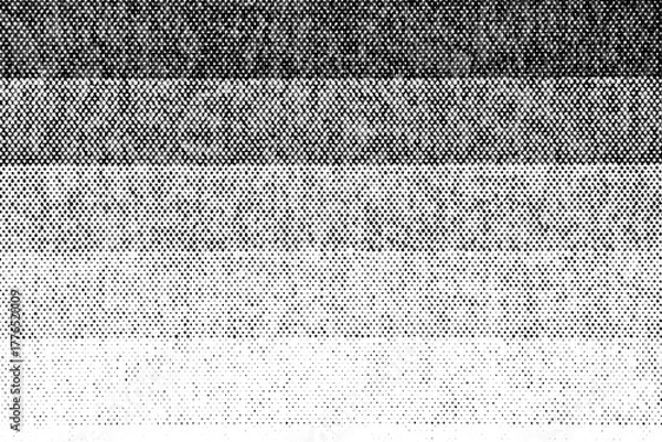 Obraz Stacked horizontal bands with varying halftone dot densities, forming a smooth tonal gradient on a transparent background.