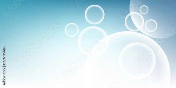 Fototapeta Abstract light blue gradient background and bokeh effect. Blurred water backdrop. Vector illustration design art water nice good efect