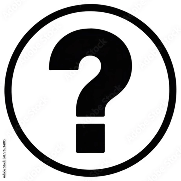 Fototapeta 3d rendered dark question mark icon isolated on transparent background