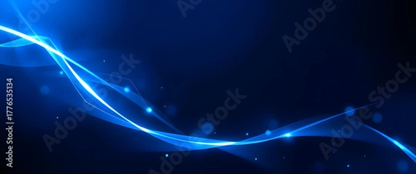 Obraz Abstract light blue wave design motion flowing background texture