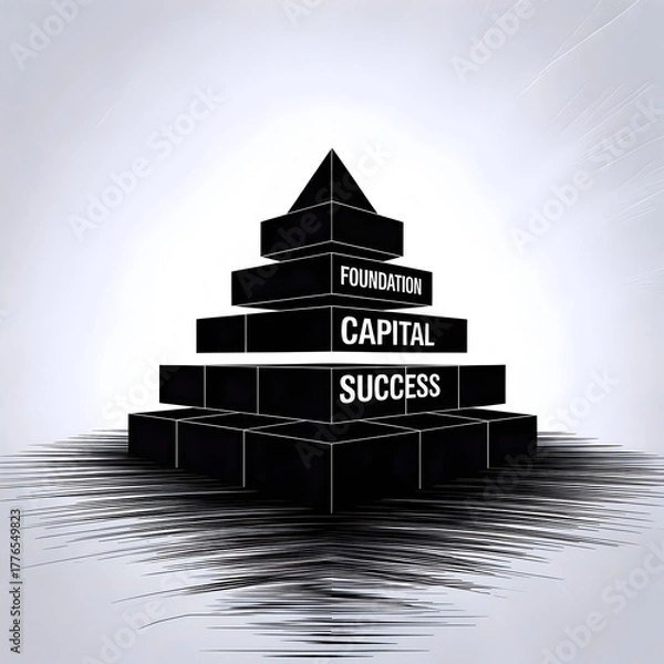 Fototapeta Build your empire step by step visualize the path to financial freedom and ultimate business achievement