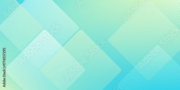 Fototapeta Minimal abstract background. Banner design with blue and green color gradation. Colorful and creative design.