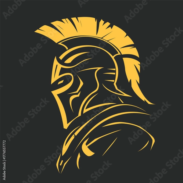 Fototapeta vector Warrior Head illustration