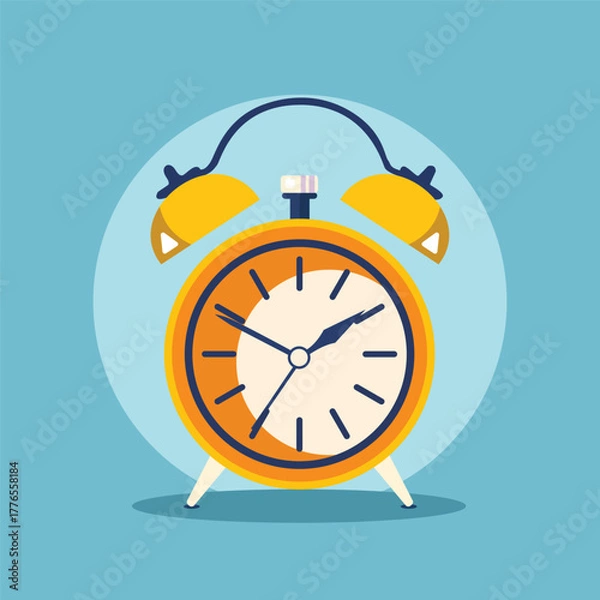 Fototapeta Retro alarm clock Vector illustration