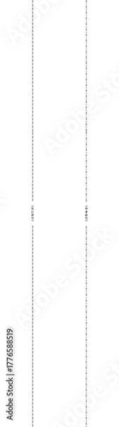 Fototapeta Simple dotted lines for valley and mountain folds, origami