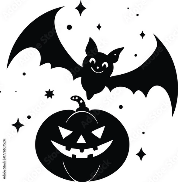 Obraz halloween background with bats