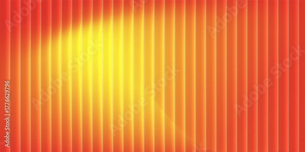 Fototapeta Corrugated, fluted glass vector texture. Ribbed plastic gradient background
