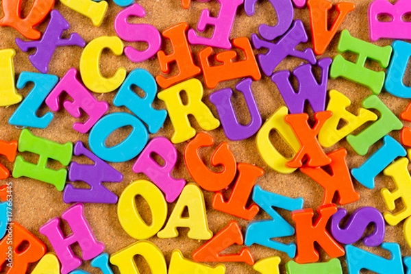 Obraz colorful toy alphabet letters