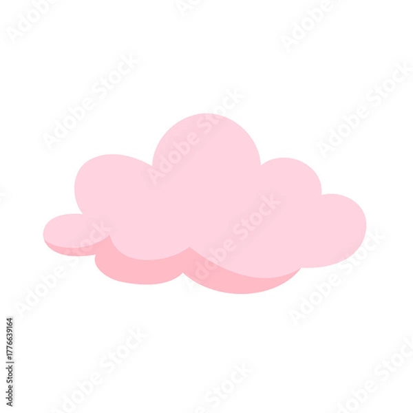 Obraz pink clouds on a white background