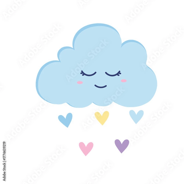 Fototapeta เมฆที่มีหัวใจ pink clouds