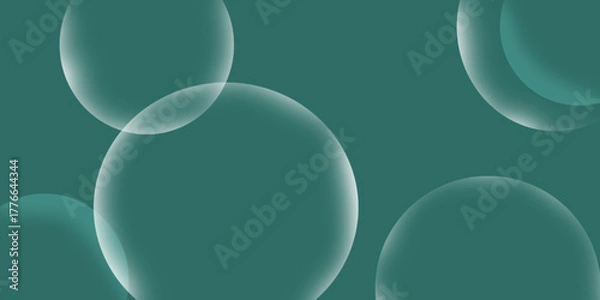 Obraz abstract green background with bubbles