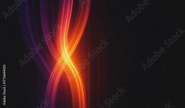 Fototapeta Abstract flowing energy curves creating a mesmerizing visual spectacle against a dark textured background