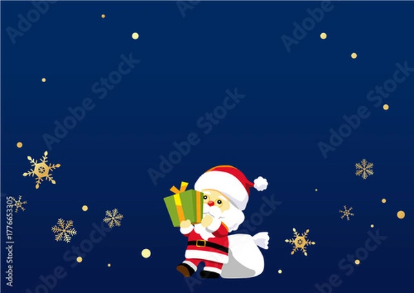 Obraz サンタクロースと雪の壁紙