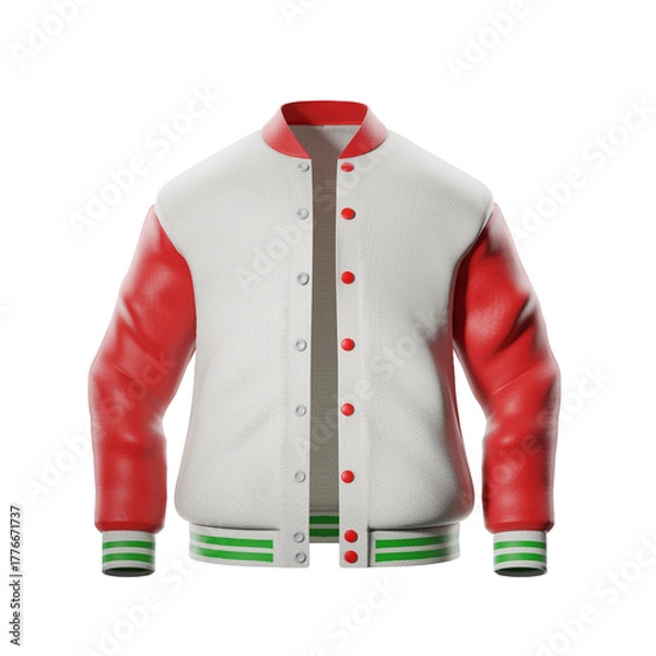 Obraz Men's Varsity Jacket Mockup. 3D Illustration