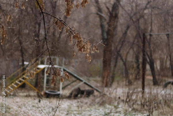 Obraz old wooden bridge