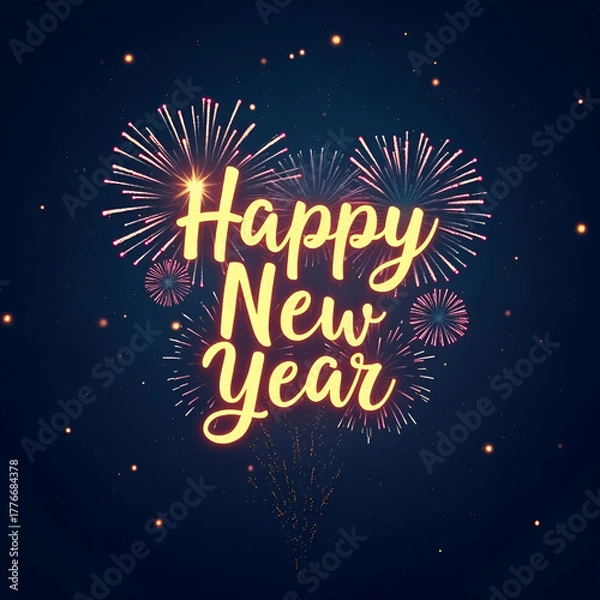 Obraz Dark blue starry night background with countless twinkling lights.