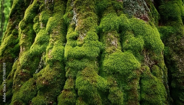 Fototapeta moss covered tree trunk texture