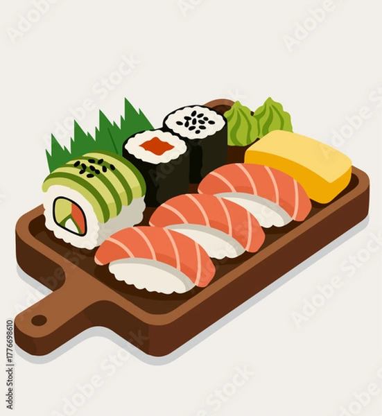 Obraz plate of sushi