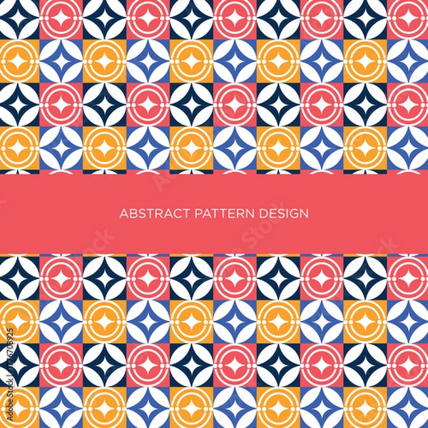 Fototapeta Abstract geometric pattern design seamless . Graphic pattern of simple shapes