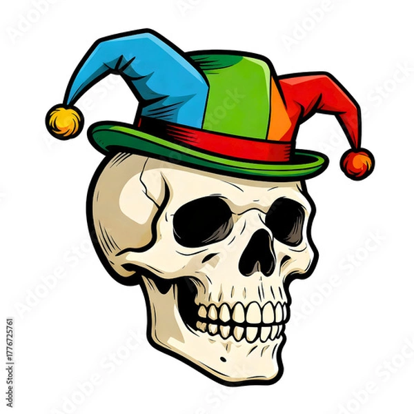 Fototapeta UN TESCHIO PAGLIACCIO 