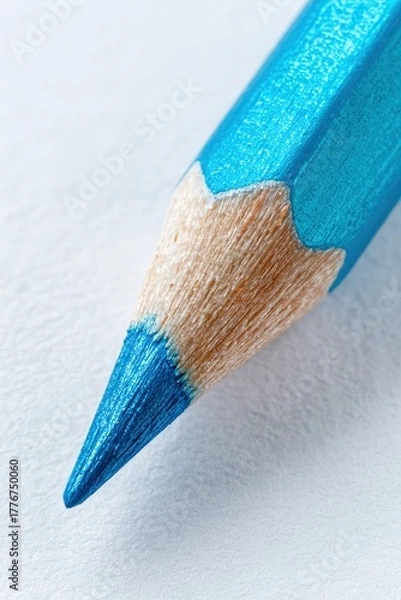 Obraz Closeup of cyan Pencil Point 
