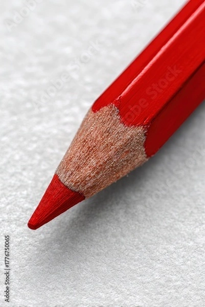 Fototapeta Closeup of red Pencil Point 