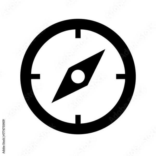 Fototapeta compass icon, navigation icon, direction symbol, wayfinding icon, gps icon, map navigation icon, compass rose, orientation tool, travel navigation icon, north indicator, digital compass, location find