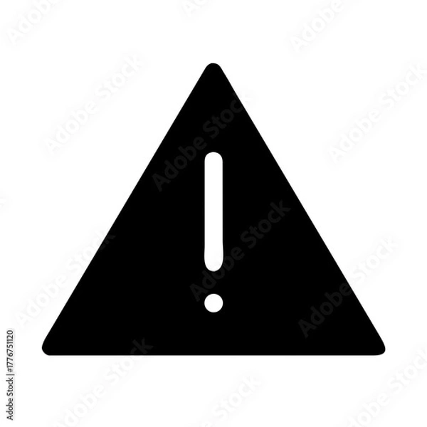 Fototapeta warning symbol, exclamation triangle, caution sign, danger triangle icon, hazard alert, warning indicator, attention symbol, safety alert, warning message icon, critical warning, error alert icon, saf