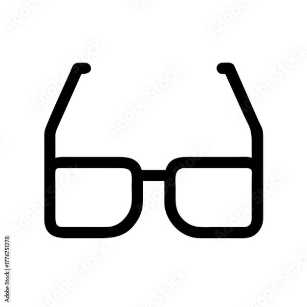 Fototapeta eye glasses icon, eyeglass vector, spectacles icon, reading glasses icon, optical icon, eyewear icon, vision symbol, see clearly icon, eyesight vector, lens icon, smart glasses icon, medical eye icon,