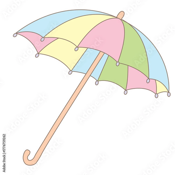 Obraz colorful umbrella vector illustration