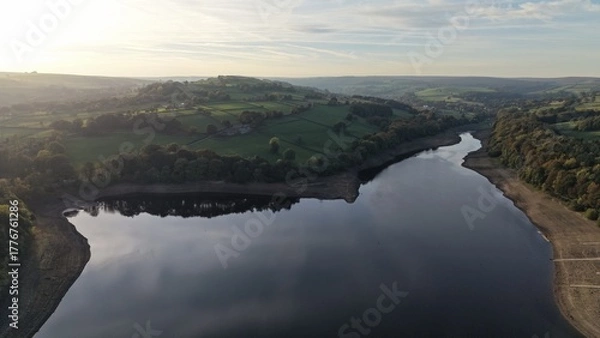 Obraz Loxley Sheffield Viev Landscape from dron