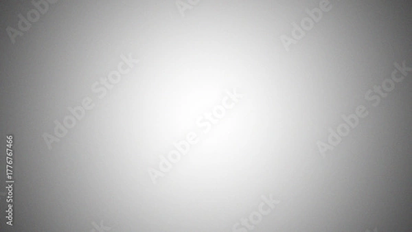Fototapeta Black grey white silver radial border vignette abstract background. Smooth gradient blend. Central light glow. Soft, blurred edges. Noise grain texture. Grayscale fade. Minimal monochrome light burst 