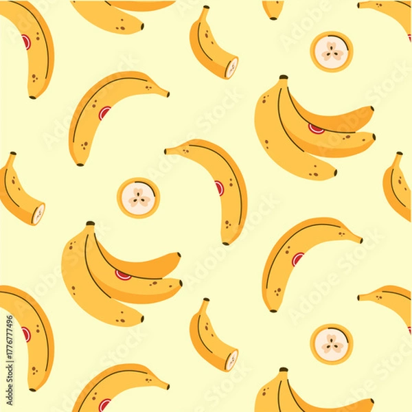 Obraz Bananas seamless pattern.