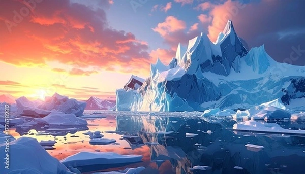 Obraz 温暖化　氷河期