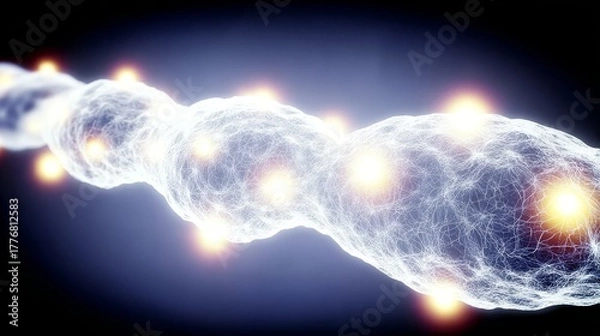 Fototapeta Close up of vibrant white orange object details detailed view showcases unique white and orange object design