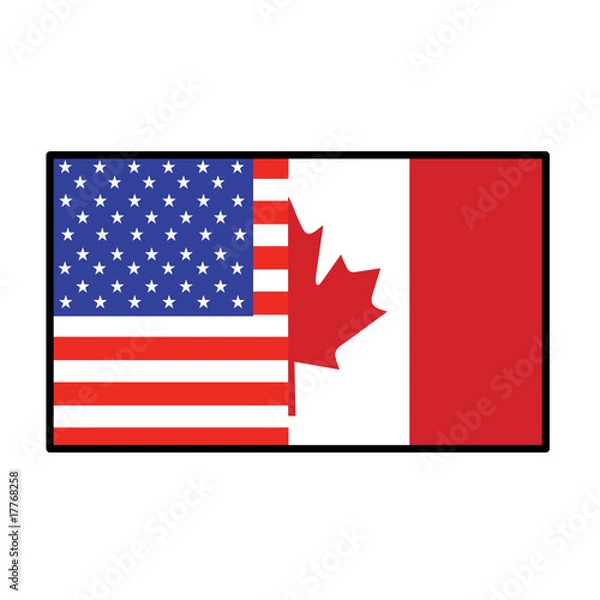 Obraz America Canada Flag