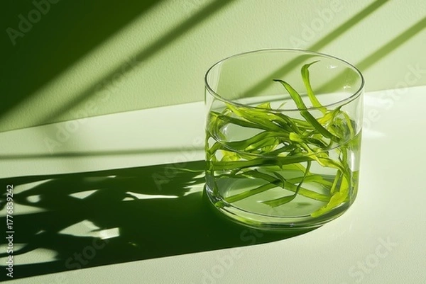 Obraz Seaweed Samples in Laboratory Containers