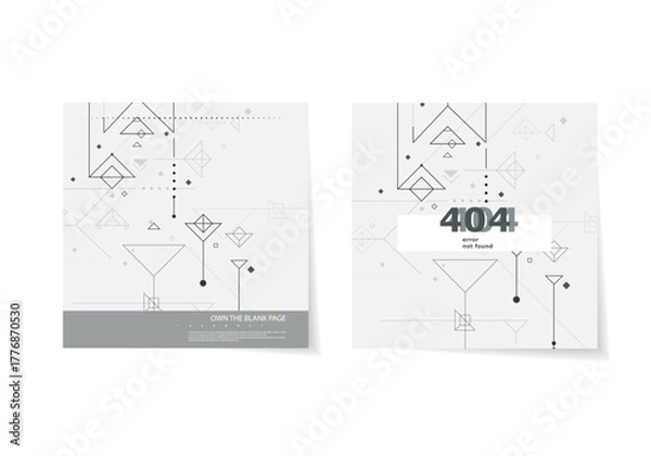 Fototapeta Digital technology futuristic design. Vector pattern on white background. Network communication. Big data lines