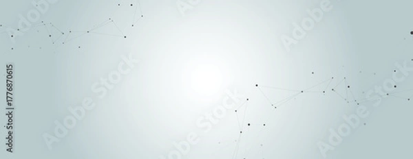 Fototapeta Abstract background with line and atom. Science connection vector. Technical network design