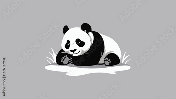 Fototapeta Vector file of cute panda