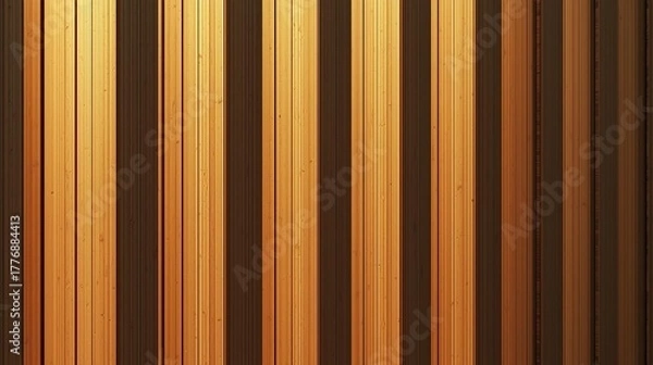 Fototapeta Warm Wooden Texture with Vertical Light Patterns