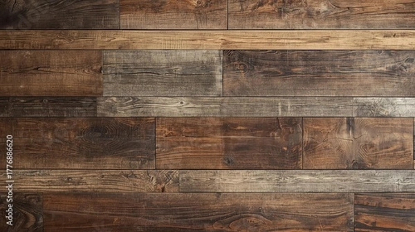 Obraz Dark Aged Wooden Panels with Natural Grain Pattern