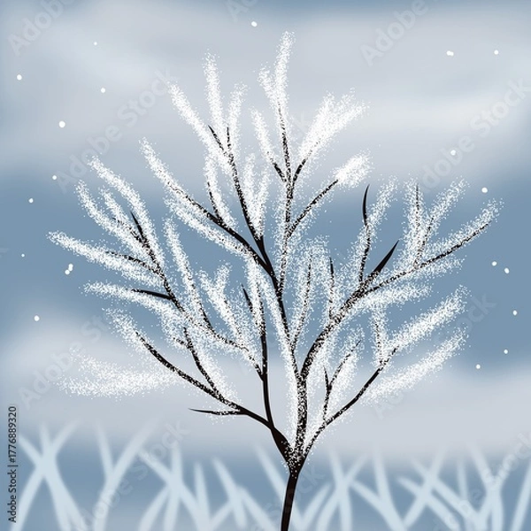 Fototapeta 冬の入口を感じさせる霜